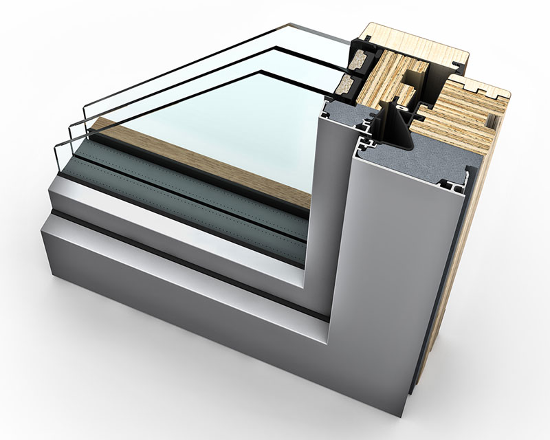Segment okienny HF510 okno drewniano-aluminiowe Internorm