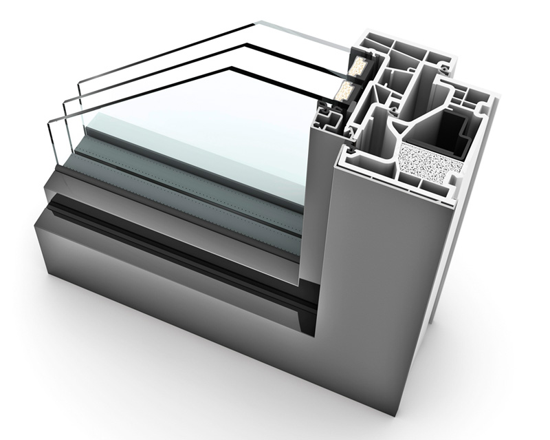 Raamprofiel KF 510 kunststof-aluminium raam